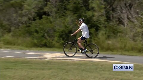 President Biden CYCLING really FAST