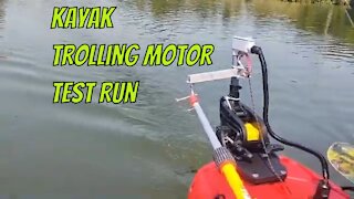 Kayak Trolling Motor Test Run