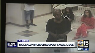 Nail salon murder suspect appears in court