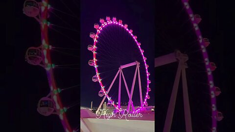 High Roller 🎡 #LasVegas #Vegas #Highroller #highrollervegas #shorts #fyp #lights #lightshow