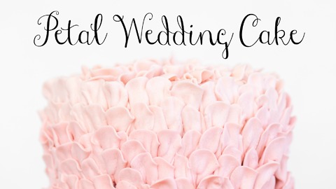 Pretty petal wedding cake