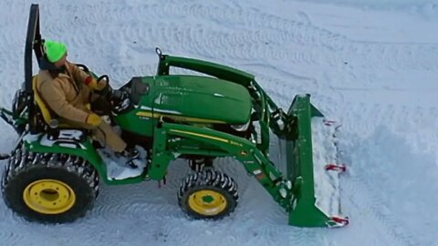 $150 Makes Your Compact Tractor A Snow Monster! John Deere 3046R & Edge Tamers