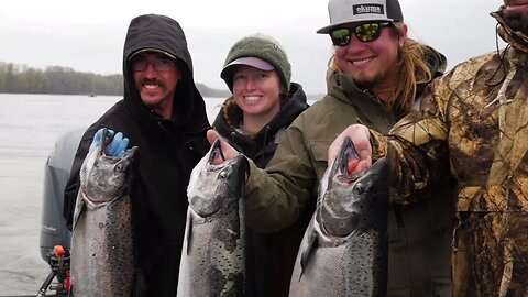 The BEST Day Of Spring Salmon Fishing With Weird SURPRISE Catch!!