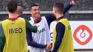 Cristiano Ronaldo trains with Portugal ahead of Liechtenstein Euro 2024 qualifier