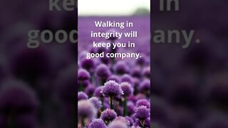 Walk In Integrity