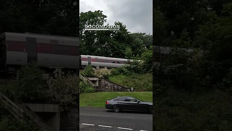LNER Azuma arriving at Pitlochry - Perth to Inverness Highlands Scotland July 2023