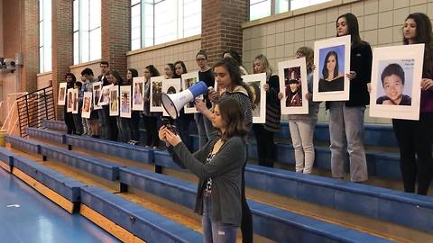 Carmel High School students protest gun violence in walkout