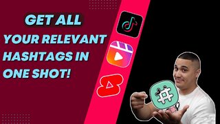 Get the best hashtags for you videos with one click!