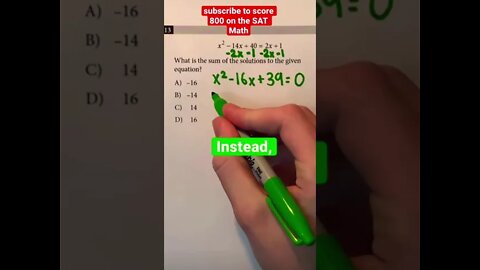 SAT math trick in algebra (Jae Academy)