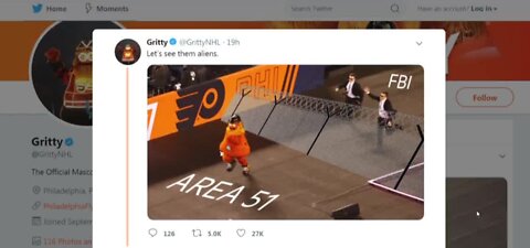 Gritty caught at Area 51