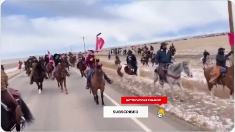 Watch Protesters Are Not Relying On Trucks They Are Now On Horsebacks