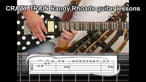 CRAZY TRAIN RANDY RHOADS Ozzy full guitar lesson COVER w TABs