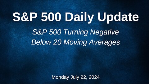 S&P 500 Daily Market Update for Monday July 22, 2024