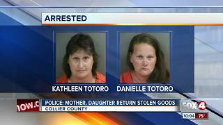 Mother, Daughter Return Stolen Goods