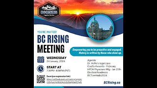 BC Rising - Wed, Jan 24, 2024 Meeting - Election Readiness, BCTownhalls2024, Coutts4