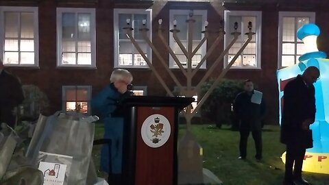 The #Chanukah #Hanukkah Menorah Lightning Ceremony outside Queens Borough Hall 12/20/22