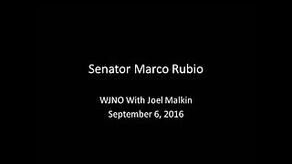 Senator Rubio discusses Zika virus funding with WJNO's Joel Malkin