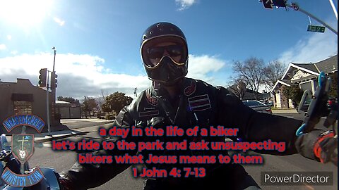 let's ride to the park and ask unsuspecting bikers what Jesus means to them 1 John 4:7-13