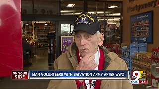 Man volunteers with Salvation Army after WWII