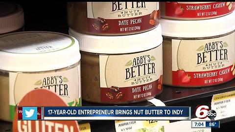 17-year-old entrepreneur brings nut butter to Indy