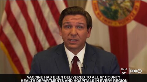 Governor DeSantis issues update on COVID Vaccines