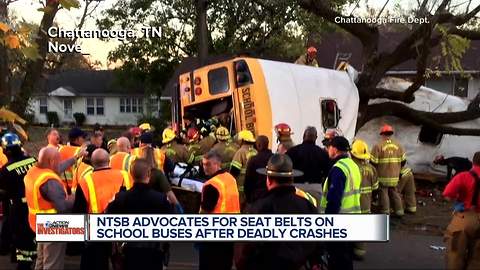 NTSB advocates for seat bels on school buses after deadly crashes