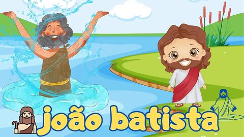 desenho animado infatil da biblico joão batista batiza jesus