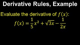 Derivative Rules, Example - AP Calculus AB/BC