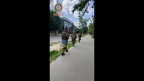 Russian Chechen Fighters in Centre of Severodonestk City - 2022 Ukraine War