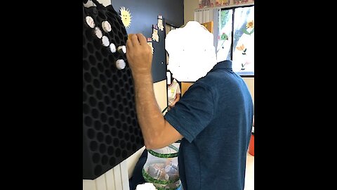 Make-your-Own Pegboard with Pill Bottles and Foam