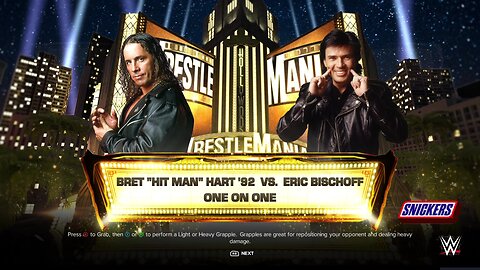 WWE 2k24 Bret Hart vs Eric Bischoff