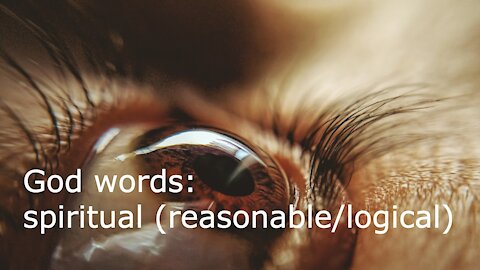 God words: spiritual (reasonable)