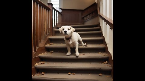 Videos of dogs falling down stairs