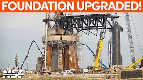 Starship Launch Pad Foundation Upgraded | SpaceX Boca Chica