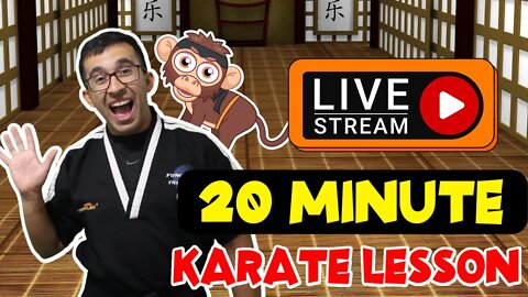 20 Minute Karate For Kids | LIVE With Master Kelley & Dojo! (Week 60)