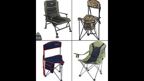 Portal Compact Steel Frame Folding Director's Chair Portable Camping Chair with Side Table, Sup...