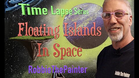 Floating Islands In Space | Spray Paint Art