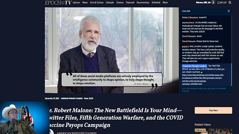 Special Ep: Dr. Robert Malone On 5th Generational Warfare And The COVID Vaccine Psyops Campaign.