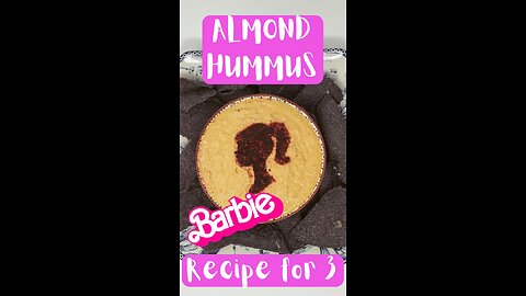 Barbie-themed Almond Hummus 🥣🫘😋🩷