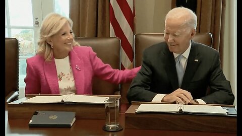 Biden Holds 'Cancer Cabinet' Meeting While Handler Jill Treats Him Like a Child