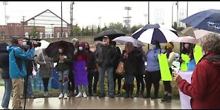 Protest at University of Michigan against Robert Anderson