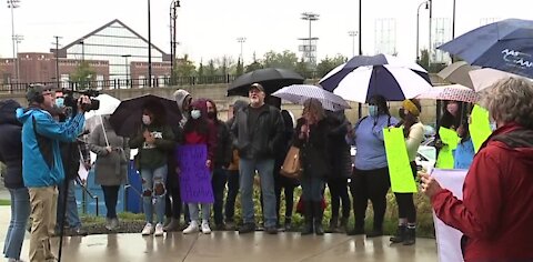 Protest at University of Michigan against Robert Anderson