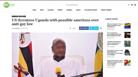 US THREATENS UGANDA WITH POSSIBLE SANCTIONS😒🤡