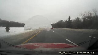 Flying Ice Sheet Smashes Car Windshield In Massachusetts