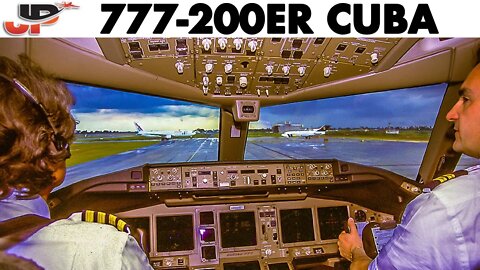 AIR EUROPE🇮🇹 Boeing 777-200ER Bad Weather Flight in Cuba🇨🇺 (2000)