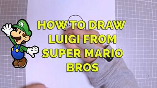 How to Draw Luigi from Super Mario for Kids