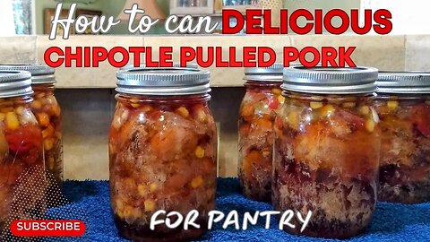 How to Can Delicious Chipotle Pulled Pork For Pantry #beginnerfriendly #Presto #pressurecanning