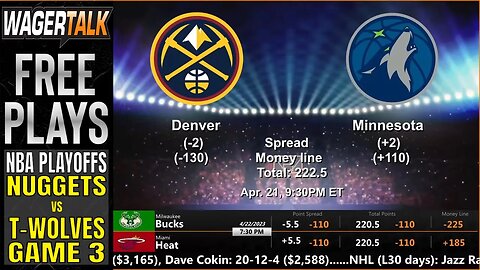 Denver Nuggets vs Minnesota Timberwolves Game 3 Predictions, Picks and Odds | NBA Playoffs 4/21