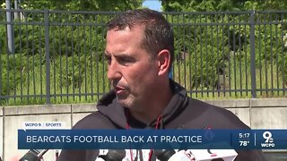 Cincinnati Bearcats football returns to the field for training