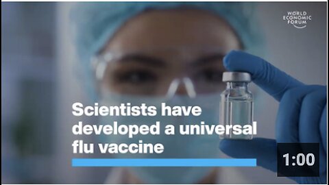 WEF sponsors a new “all encompassing” flu vaccine, it’s mRNA based.